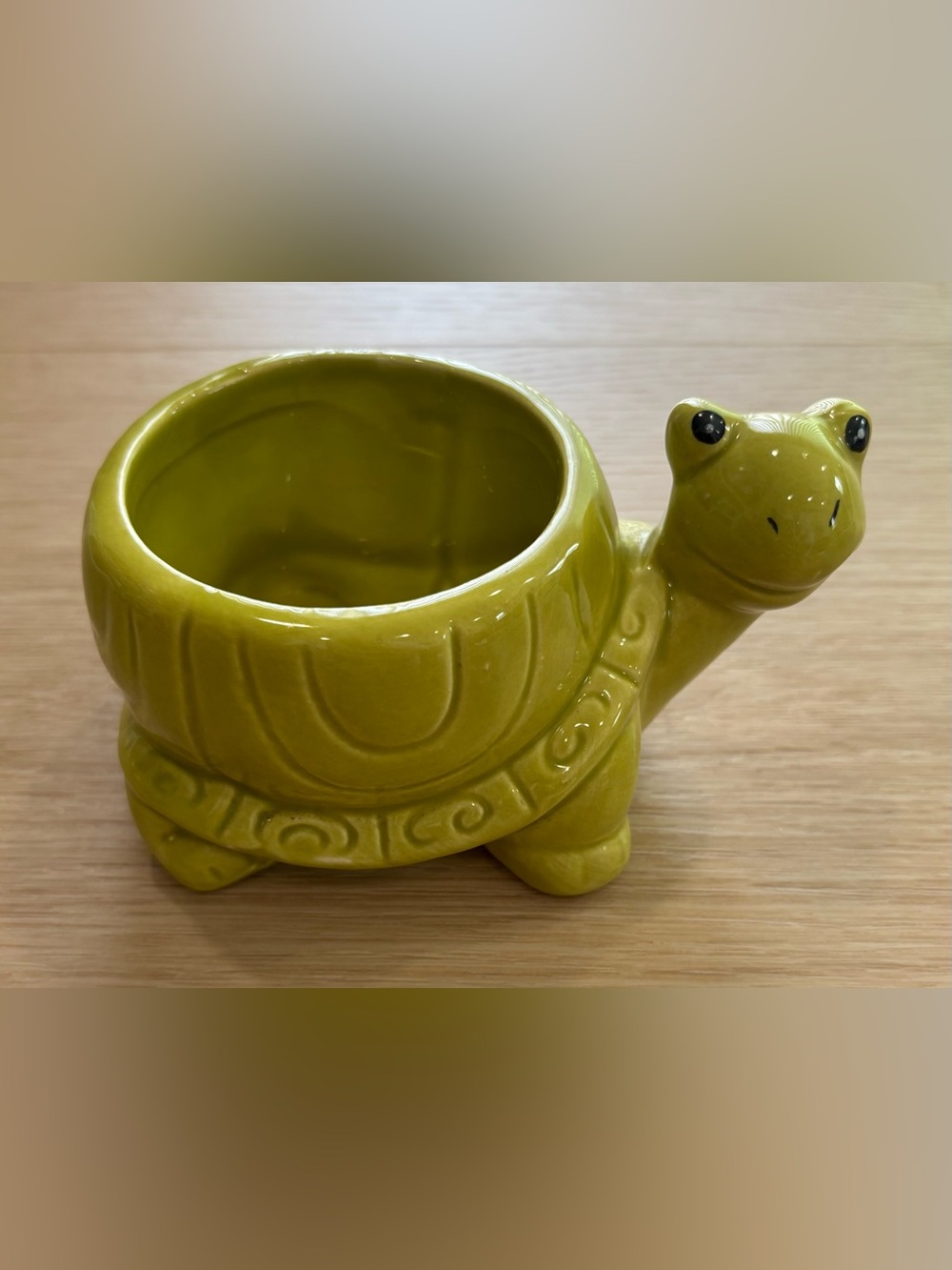 Green Ceramic Turtle Planter or a cute decoration for any turtle lover